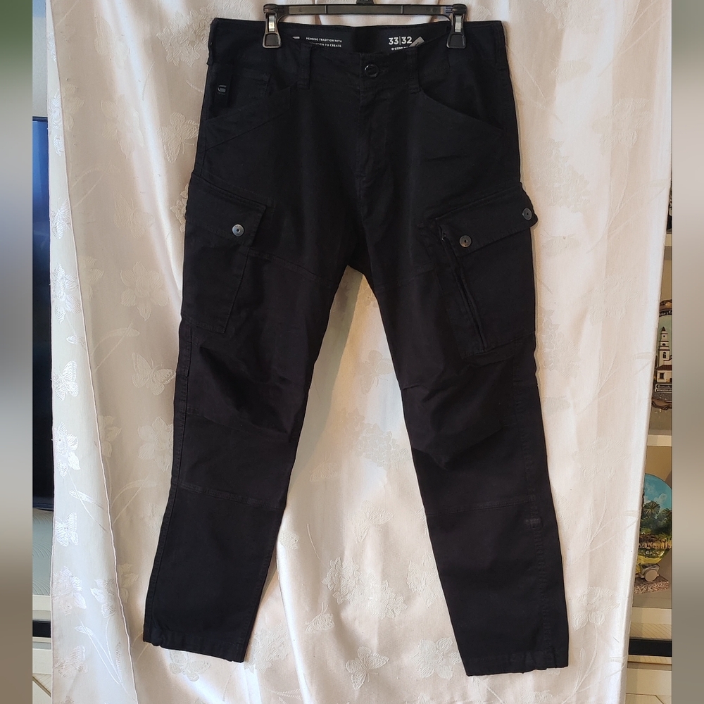 G-Star Raw Mens Black Roxic Cargo Pants 33Wx32L